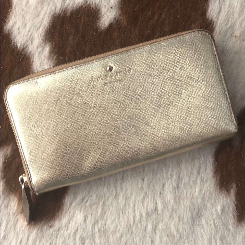Gold Kate Spade wallet